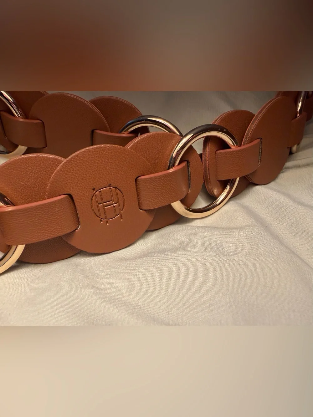 House of Harlow Belt NWT 🌷 Vegan Leather Circle-Link Waist Belt